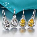 ForeverFlame  fancy yellow Pear Cut diamond CVD CZ Moissanite